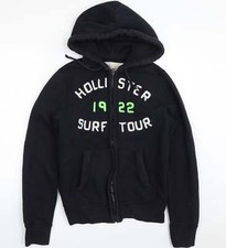 Hollister Womens Blue Cotton Blend Full Zip Hoodie Size S Zip - SURF TOUR