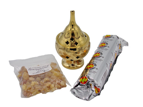 Brass drop shape - brass, incense