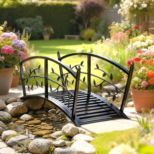 Metal garden bridge with - metal,
