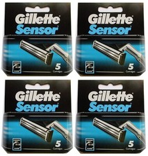 Pack 20 Blades GILLETTE SENSOR Razor Refill Shaving Vest ORIGINAL Vintage
