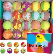 Bath Bombs Gift Set for Kids - 20Pcs Bubble Bathbombs with Natural and Organic I