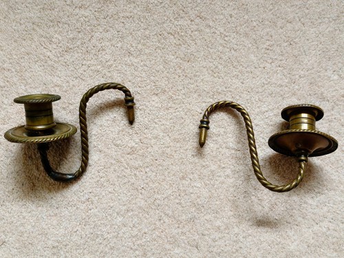 Pair vintage brass - pair,