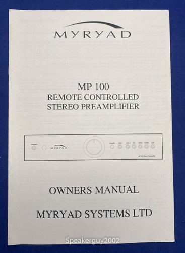 Original myryad systems 100 - systems, mp-100
