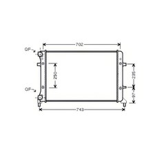 AVA Engine Cooling Radiator Aluminium Fins Fits Audi Seat Skoda VW VN2204