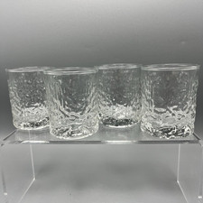 Ravenhead Siesta 5oz Sherry Or Shot Glass X4 Bark Ice Texture Vintage 1970s
