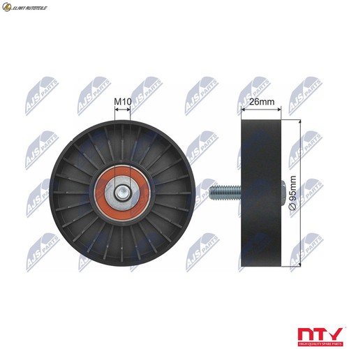 Puller guide pulley ribbed - pulley, v-ribbed