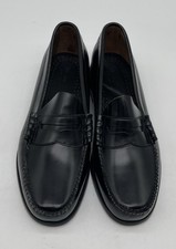 NWOT G.H. Bass Larson Weejuns Black Polished Leather Penny Loafers Men Size 10.5