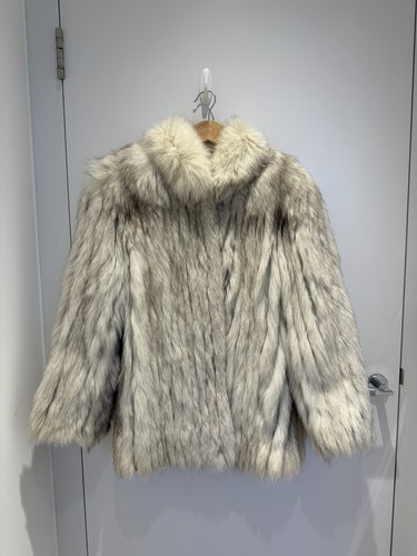 Vintage silver fox - silver, fur