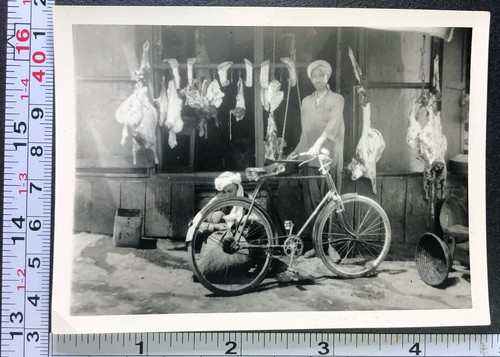 Arab meat market - meat, bike