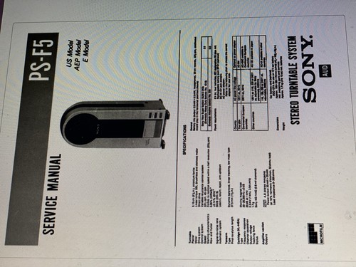 Sony service manual - ,