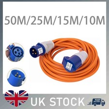 50M-10M Heavy Duty Hook Up Caravan Cable Camping Mains Extension 16Amp