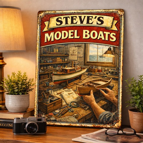 Personalised model boats metal - personalised,