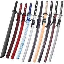 Samurai Wooden Bokken Sword Kendo Sword Scabbard Katana Cosplay Prop Ornament UK