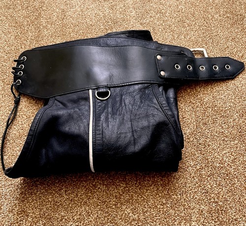Mens leather chaps white - leather,