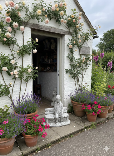 Garden ornament statue - , of