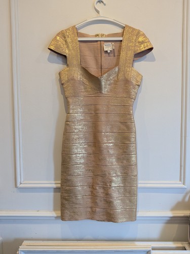 Herve leger metallic - gold, foil