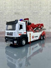 Toy Tow Emergency Rescue Truck Diecast Model Light & Sound Working Crane Lorry