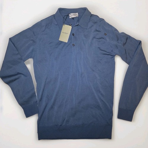 John smedley men blue wool - men's,