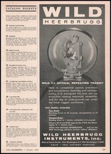 1955 Wild Heerbrugg Instruments Photo T-1 Optical Repeating Transit Print Ad