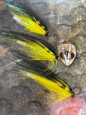 3 V Fly 1.5 Inch Brass Ultimate Pavilion Posh Tosh Salmon Tube Flies & Trebles 