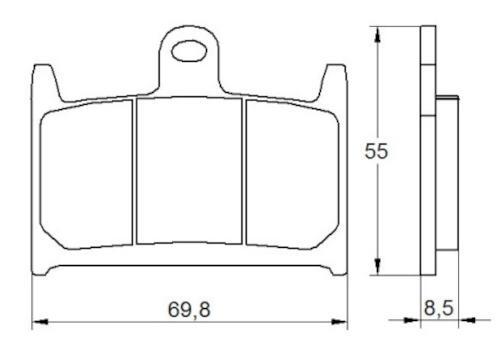Front brake pads for 1000 - for, mz