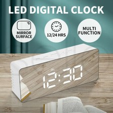 Digital Clock LED Display Desk Table Temperature Alarm Time Modern Home Decor