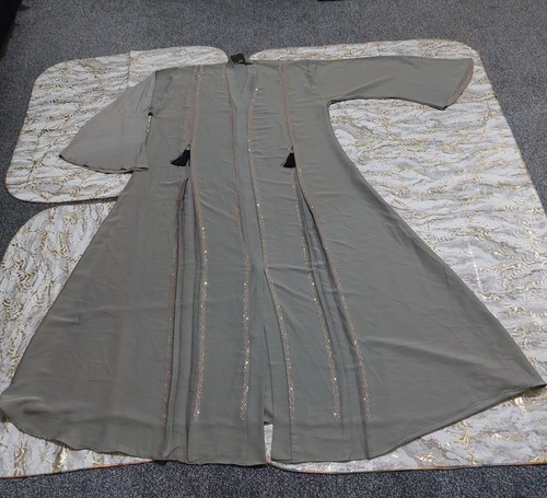 Fancy open abaya kimono - kimono, olive