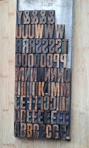 Vintage wooden letterpress - vintage,