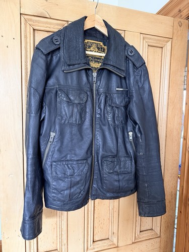 Superdry brad leather jacket - leather,