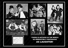LAUREL AND HARDY SIGNED A4 PRINT PHOTO AUTOGRAPHED  MEMORABILIA