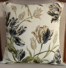 A 16 Inch cushion cover in Laura Ashley Gosford charcoal Fabric