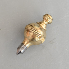 Vintage Rare Small Solid Brass & Steel Plumb Bob
