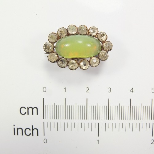 Antique brooch green - green, &