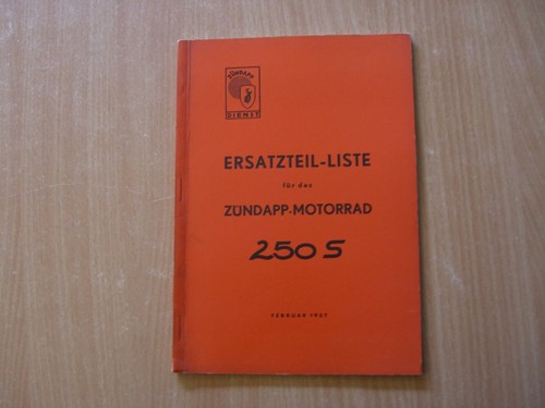 Zündapp 250s spare - 250s, list