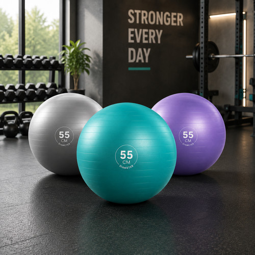 55cm anti burst gym ball - 55cm,