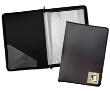 Eco Eco A3 Display Book Black Zip Presentation File Folder 30 Pocket 50% Recycle