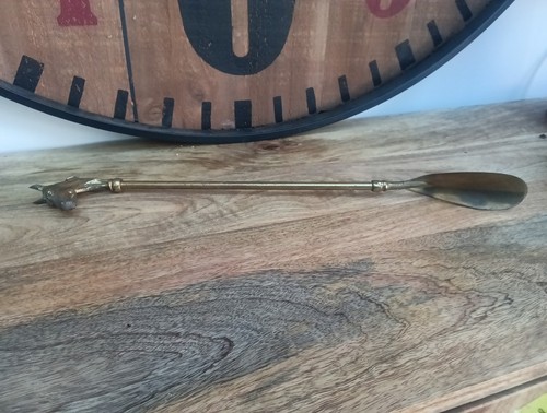Vintage brass shoe horn - vintage,