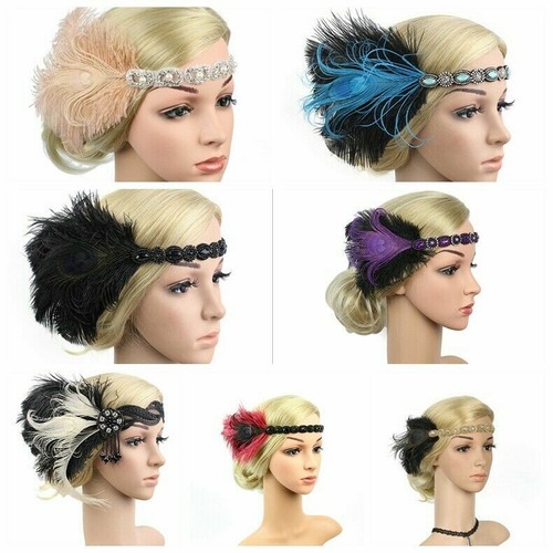1920s headband feather s - headband,