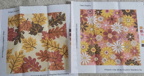 Colour printed needlepoint - printed,