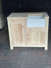 Unpainted Sink Unit With Small