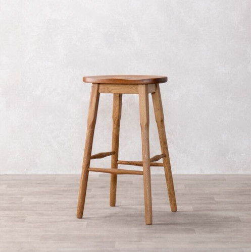 Vintage style bar stool wooden - style,
