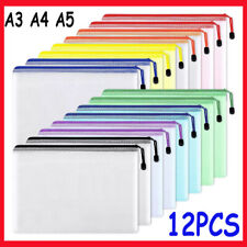 12PCS A3/A4/A5 Plastic Wallet