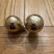 2 Antique Brass Bed Knobs 60mm by 45mm 654 