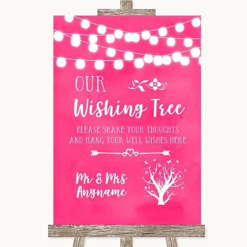 Hot fuchsia pink watercolour - fuchsia,