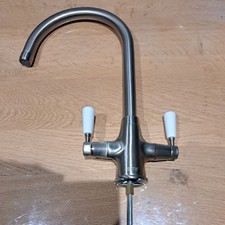 Brushed Nickel Effect Victorian SwanNeck Monobloc Kitchen Tap.Tap4822.Ex Display