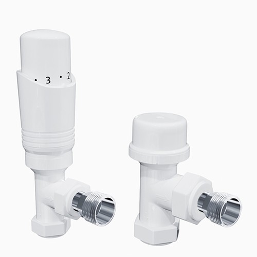 White thermostatic radiator - white,