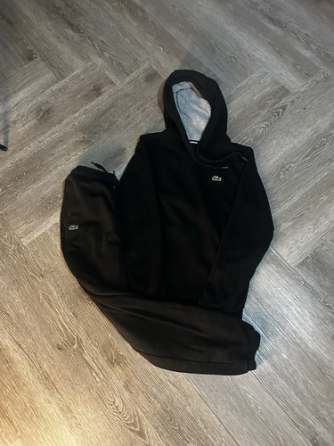 Black lacoste tracksuit - black,
