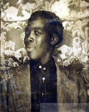 1930 African American Black Man Beanie Cap  Photo Booth Photobooth