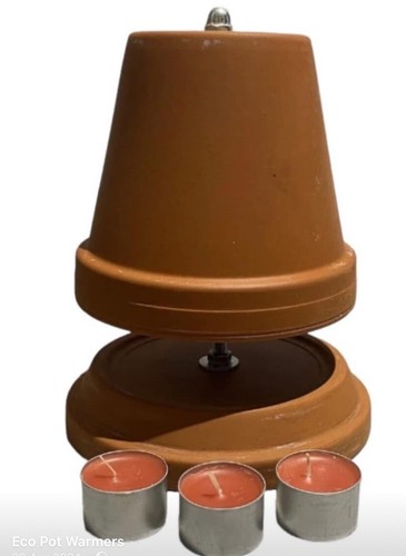 Terracotta candle eco - candle, pot