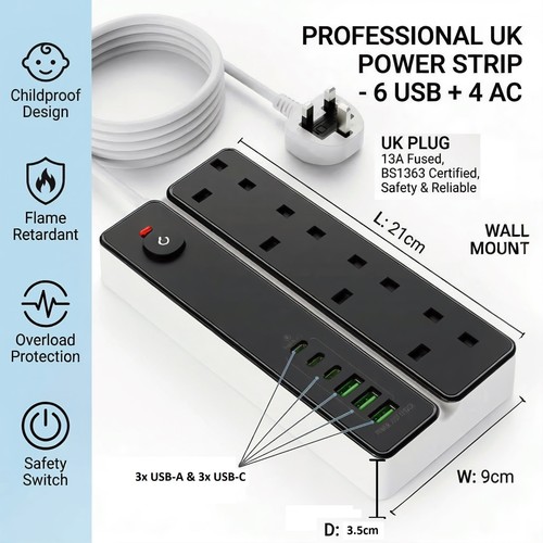 Extension lead with usb - lead, &